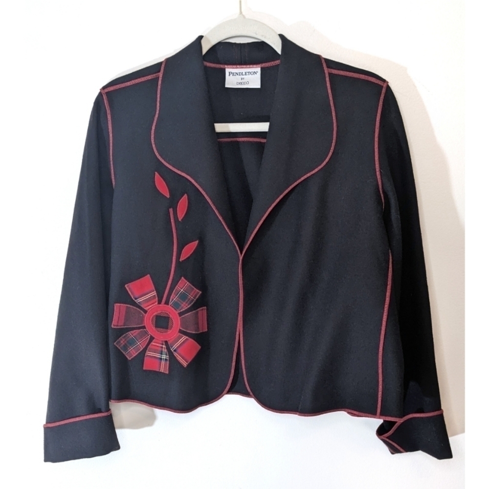 Pendleton By beppa Vintage Wool Open Blazer Jacket